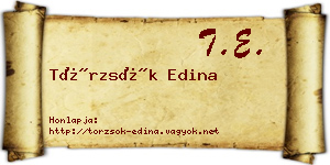 Törzsök Edina névjegykártya