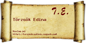 Törzsök Edina névjegykártya