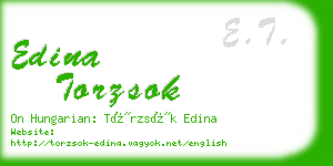 edina torzsok business card